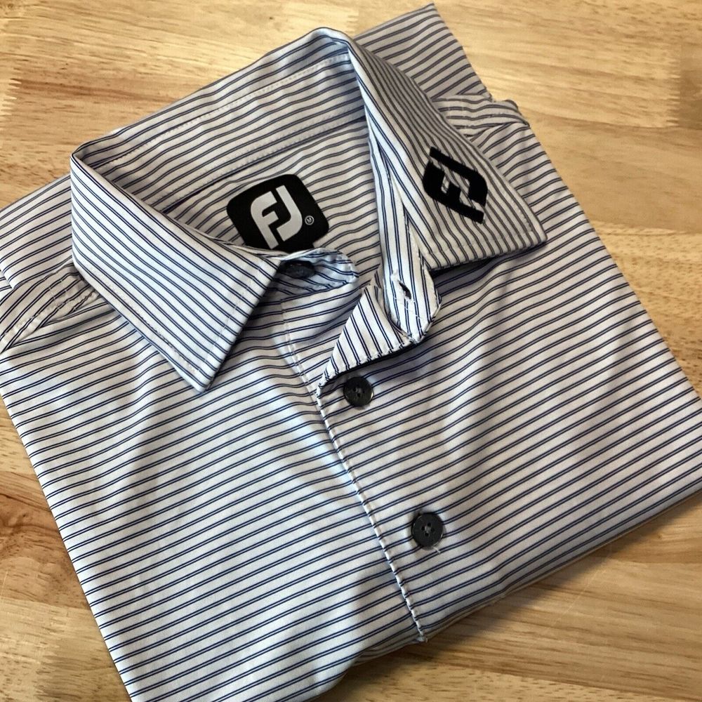 Mens FootJoy Logo Collar Performance Golf Polo Medium